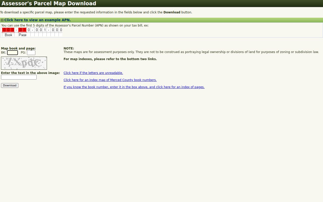 Merced street directory assessor parcel map search