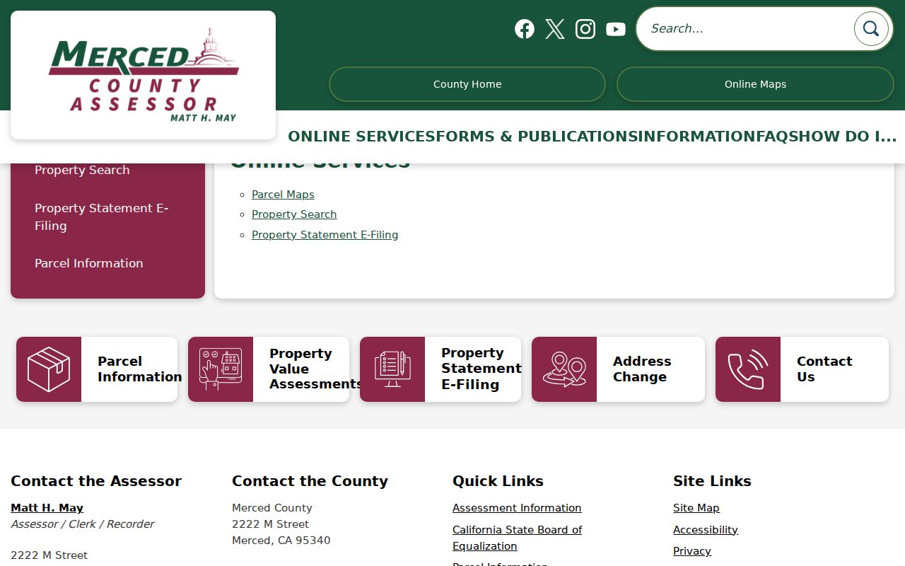 Merced ZIP code directory assessor online services